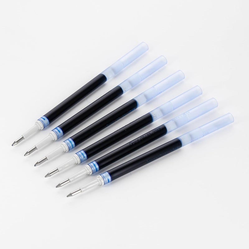 Pentel Refill Ink - For EnerGel Gel Pen, 0.7mm Metal Tip, Medium, Blue Ink, Pack of 6 Refills(LR7-6C) - Image 1